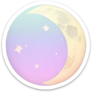 Pastel moon sticker