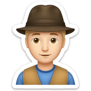 a man with hat  sticker