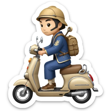 samurai drive scooter sticker