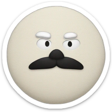 person with black beak in white rug sticker