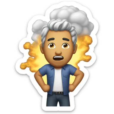 a fart coming out of jose sticker