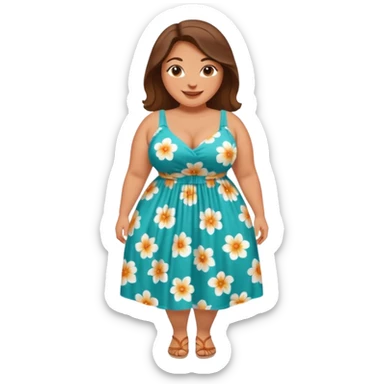 full-figured woman with a large bum sticker