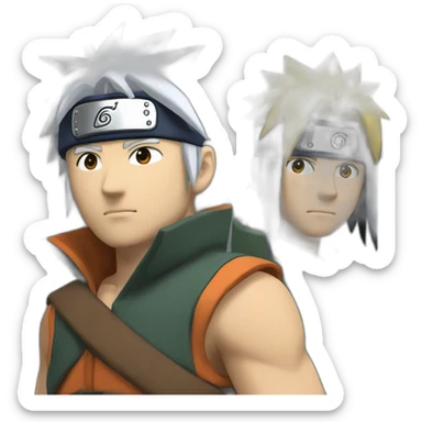 naruto et jiraya sticker