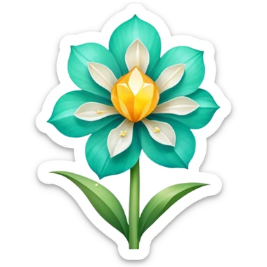 Flower, gem and garlic emoji sticker