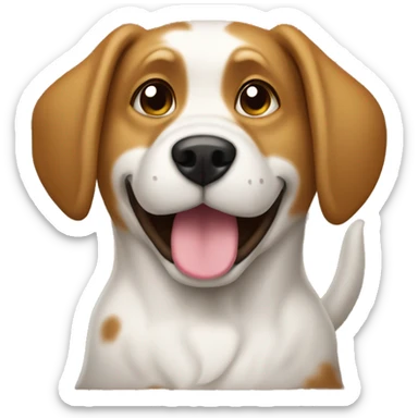 The dog eats the poop she pooped onj sticker