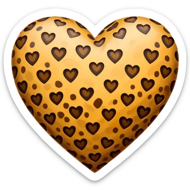 Leopard print love sticker