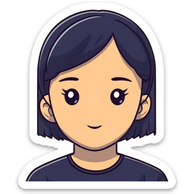 Girl excited sticker