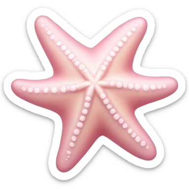 pastel pink starfish sticker