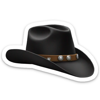 Cowboy hat black sticker