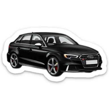Audi s3 black facelift low side view sticker