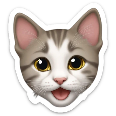 The kitten my girlfriend loves sticker