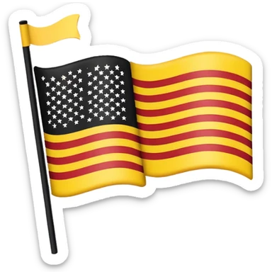 Black and yellow American flag sticker