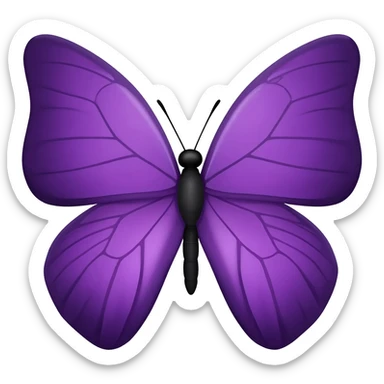 purple butterfly sticker