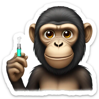 Monkey with vape sticker