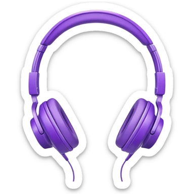 Audífonos lilas sticker