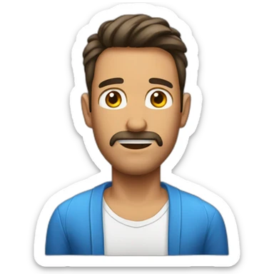 Hombre con orejas enormes sticker