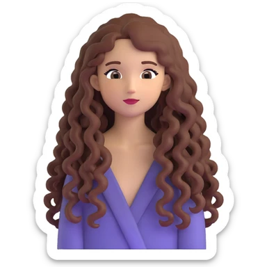 pretty black girl with long curly hair sticker