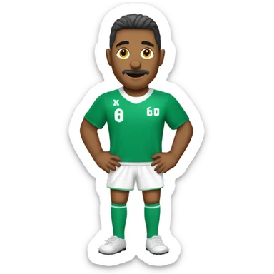 Camiseta de fútbol con el 4 en la espalda  sticker