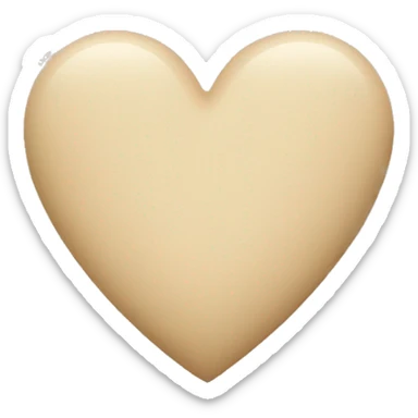 beige heart sticker