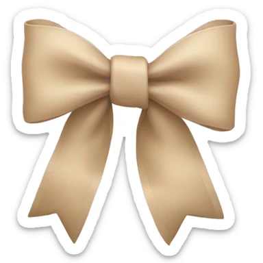 Beige bow sticker
