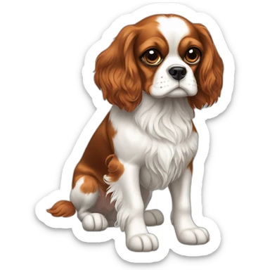 dog Cavalier King Charles Spaniel full body sticker