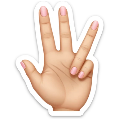 index and pink finger up but the hand but pointed down sticker