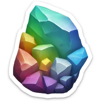 rainbow rock shards sticker