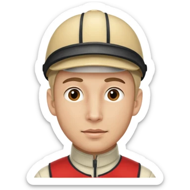 horse jockey man face sticker