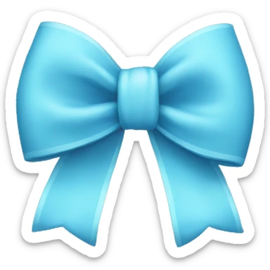 a light blue bow sticker