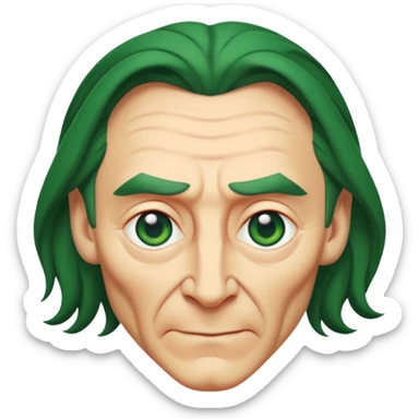 Loki marvel movies character face only older sticker