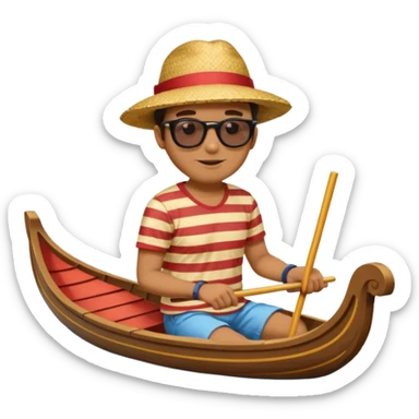 Ventian gondola with man sticker