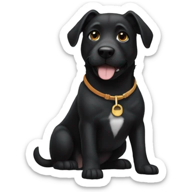 Perro negro yblaco sticker