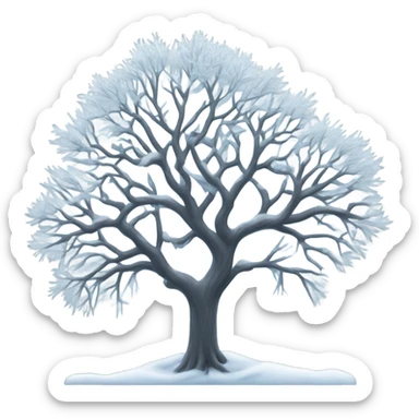 a winter tree sticker