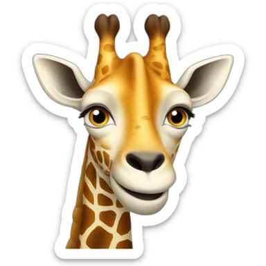 Une girafe qui rigole  sticker