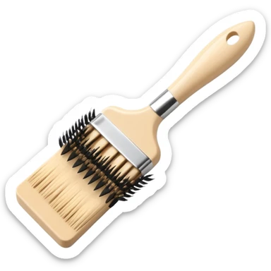 mini eyelashes brush in beige color sticker