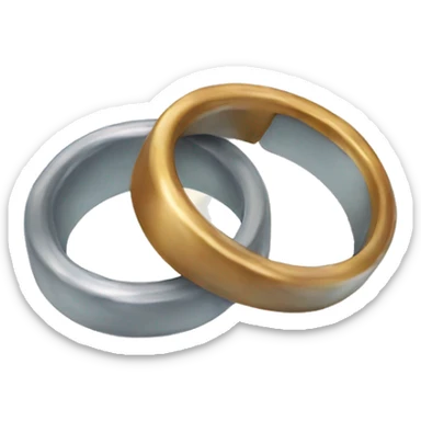 2 rings together sticker