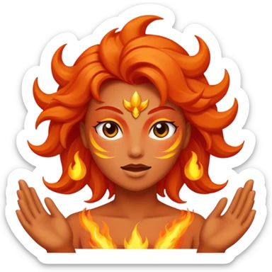 pasión celestial, con fuego y con mucho poder sticker