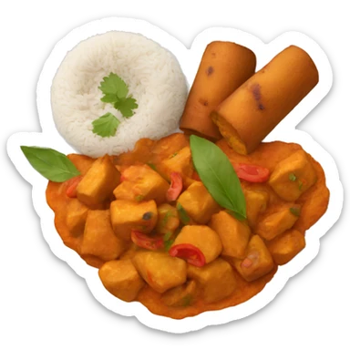 INDIAN FOOD ON A PLATE sticker