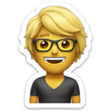 Um senhor de idade surfando  sticker