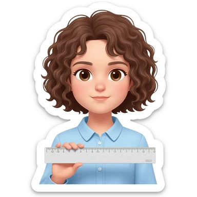 Girl with rule sticker