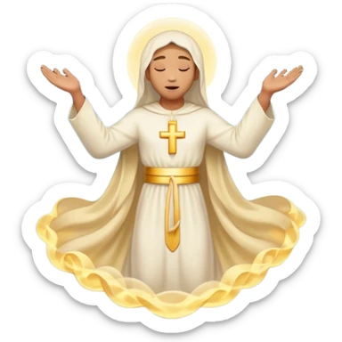 rapture with person floating into air religious sticker