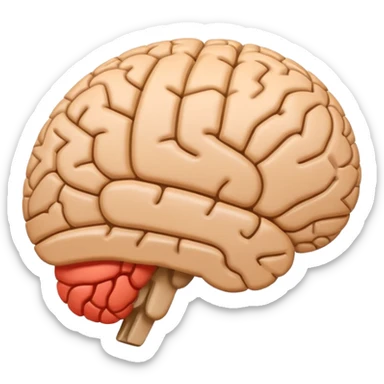 Flat emoji style, simple shapes, bold outline, minimal details, centered, white or transparent background, modern Unicode emoji look. A brain and a loading bar which is filling underneath sticker
