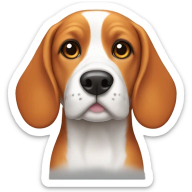 Orange and white beagle  sticker