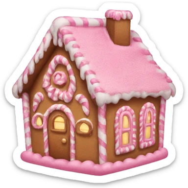 Pink gingerbread house  sticker