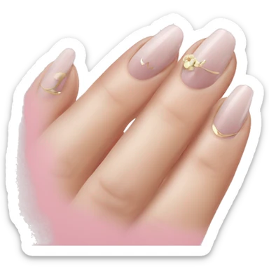 Nails with French manicure  sticker