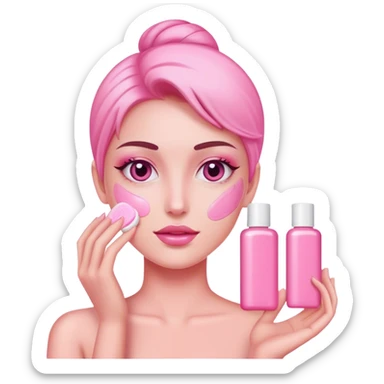 skincare pink sticker