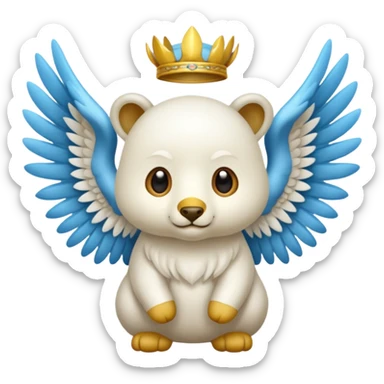 un animal ange de mongolie sticker