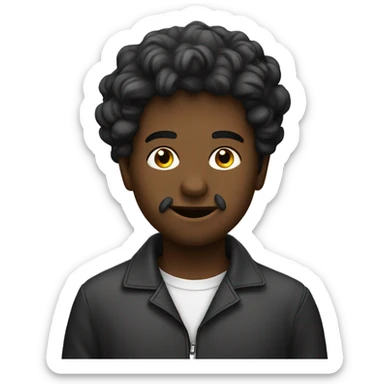 Deux mecs noirs entrain de de s'embrasser sticker