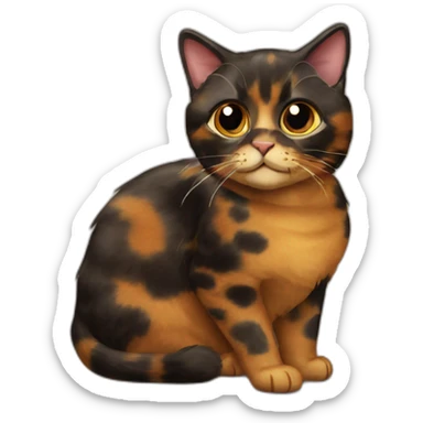 Tortoiseshell cat sticker