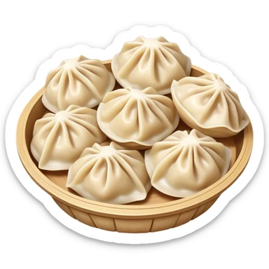 a handful buuz Mongolian dumplings sticker